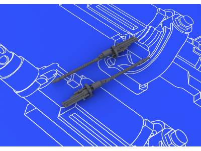  MG 17 German WWII guns 1/48 - żywica i blaszki - zdjęcie 3