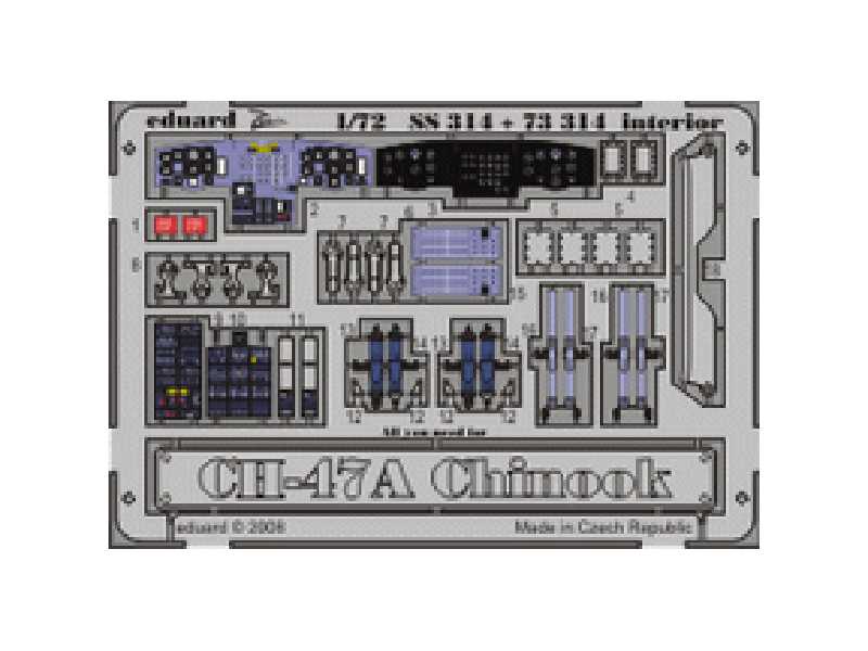 CH-47A Chinook interior S. A. 1/72 - Trumpeter - blaszki - zdjęcie 1 CH-47A Chinook interior S. A. 1/72 - Trumpeter - blaszki - zdjęcie 1