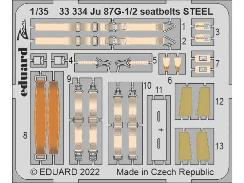 Ju 87G-1/2 seatbelts STEEL 1/35 - BORDER MODEL - zdjęcie 1