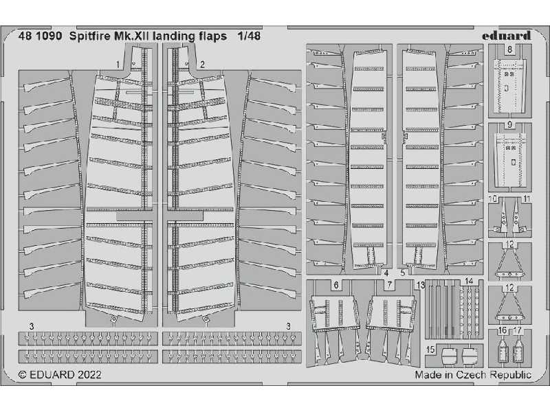 Spitfire Mk. XII landing flaps 1/48 - AIRFIX - zdjęcie 1 Spitfire Mk. XII landing flaps 1/48 - AIRFIX - zdjęcie 1