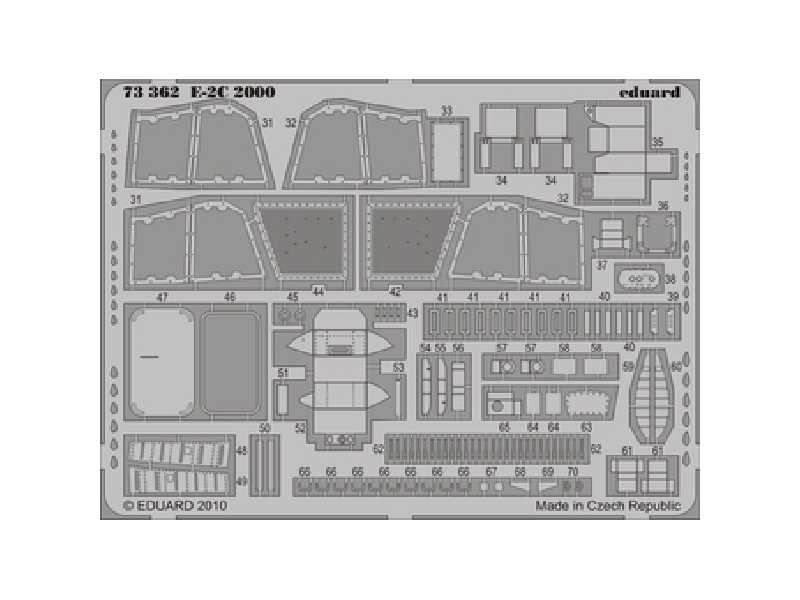 E-2C 2000 S. A. 1/72 - Hasegawa - blaszki - zdjęcie 1 E-2C 2000 S. A. 1/72 - Hasegawa - blaszki - zdjęcie 1