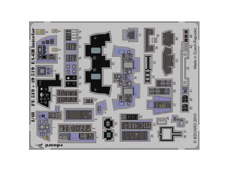  EA-6B interior S. A. 1/48 - Kinetic - blaszki - zdjęcie 1