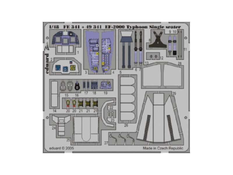  EF-2000 Typhoon Single Seater 1/48 - Italeri - blaszki - zdjęcie 1