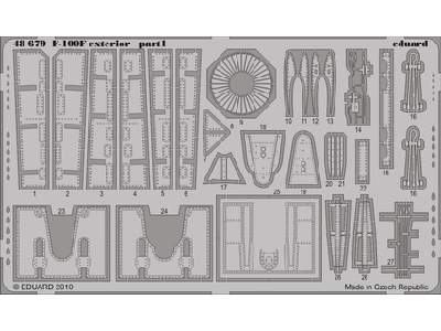  F-100F exterior 1/48 - Trumpeter - blaszki - zdjęcie 1