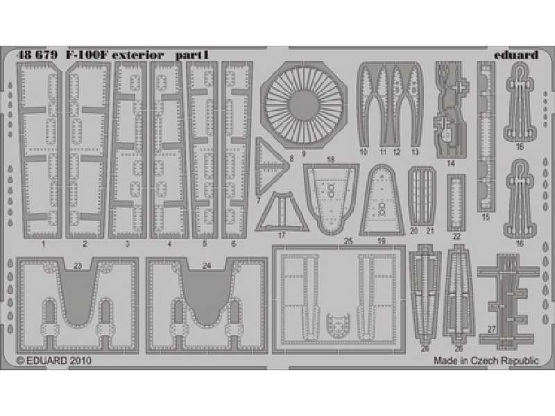 F-100F exterior 1/48 - Trumpeter - blaszki - zdjęcie 1 F-100F exterior 1/48 - Trumpeter - blaszki - zdjęcie 1