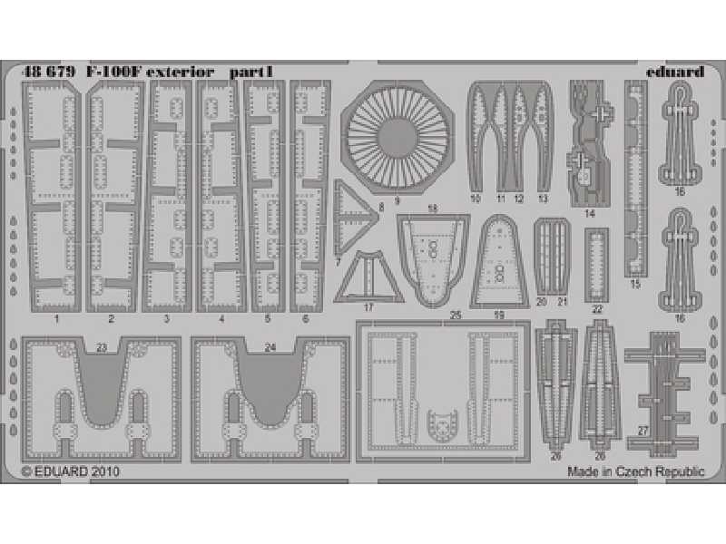  F-100F exterior 1/48 - Trumpeter - blaszki - zdjęcie 1