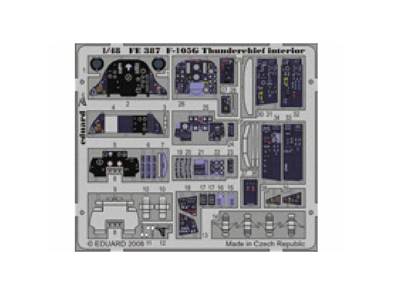 F-105G interior S. A. 1/48 - Monogram - blaszki - zdjęcie 1 F-105G interior S. A. 1/48 - Monogram - blaszki - zdjęcie 1