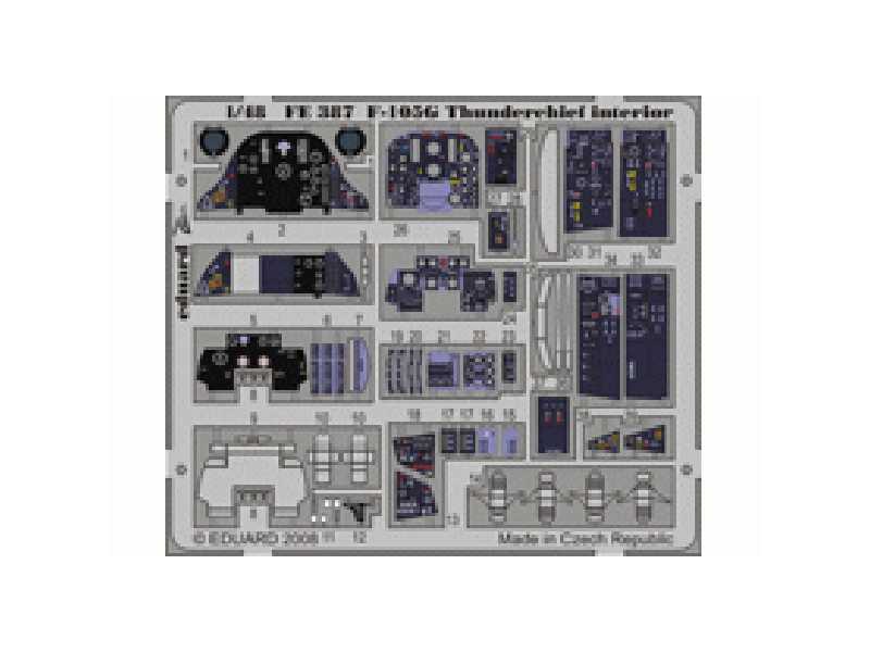  F-105G interior S. A. 1/48 - Monogram - blaszki - zdjęcie 1