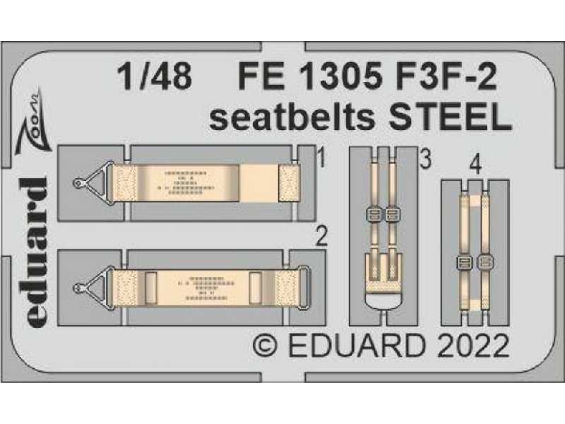 F3F-2 seatbelts STEEL 1/48 - ACADEMY - zdjęcie 1