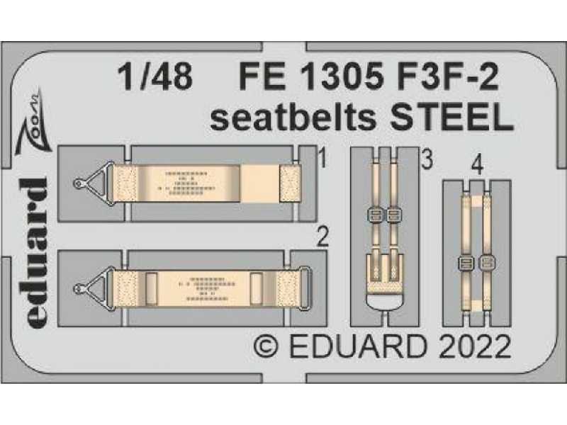 F3F-2 seatbelts STEEL 1/48 - ACADEMY - zdjęcie 1 F3F-2 seatbelts STEEL 1/48 - ACADEMY - zdjęcie 1