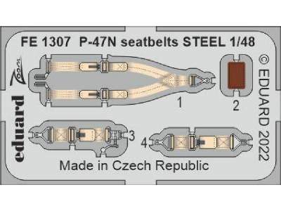 P-47N seatbelts STEEL 1/48 - ACADEMY - zdjęcie 1