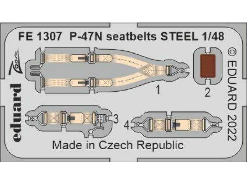 P-47N seatbelts STEEL 1/48 - ACADEMY - zdjęcie 1 P-47N seatbelts STEEL 1/48 - ACADEMY - zdjęcie 1