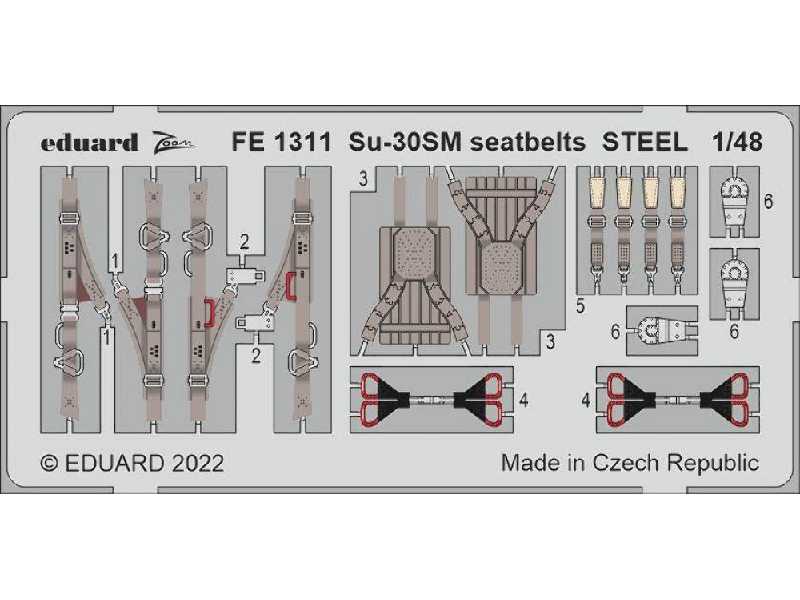 Su-30SM seatbelts STEEL 1/48 - GREAT WALL HOBBY - zdjęcie 1