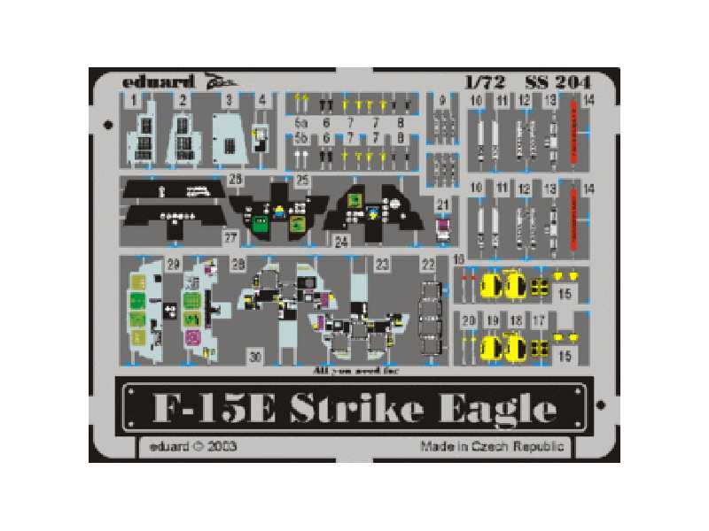  F-15E 1/72 - Hasegawa - blaszki - zdjęcie 1