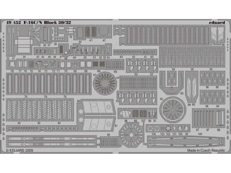  F-16C/ N Block 30/32 S. A. 1/48 - Tamiya - blaszki - zdjęcie 1