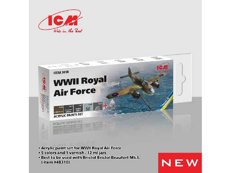 Acrylic Paint Set For WWII Royal Air Force - zdjęcie 1