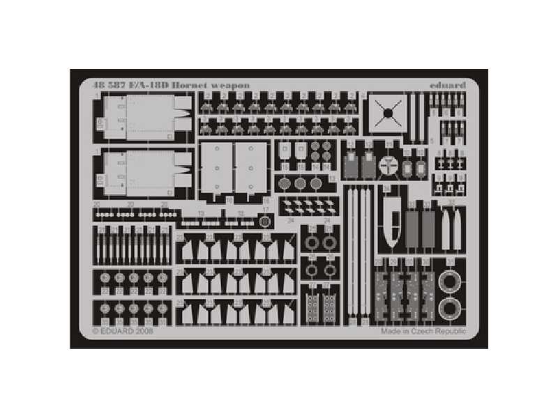 F/ A-18D weapon 1/48 - Hobby Boss - blaszki - zdjęcie 1 F/ A-18D weapon 1/48 - Hobby Boss - blaszki - zdjęcie 1