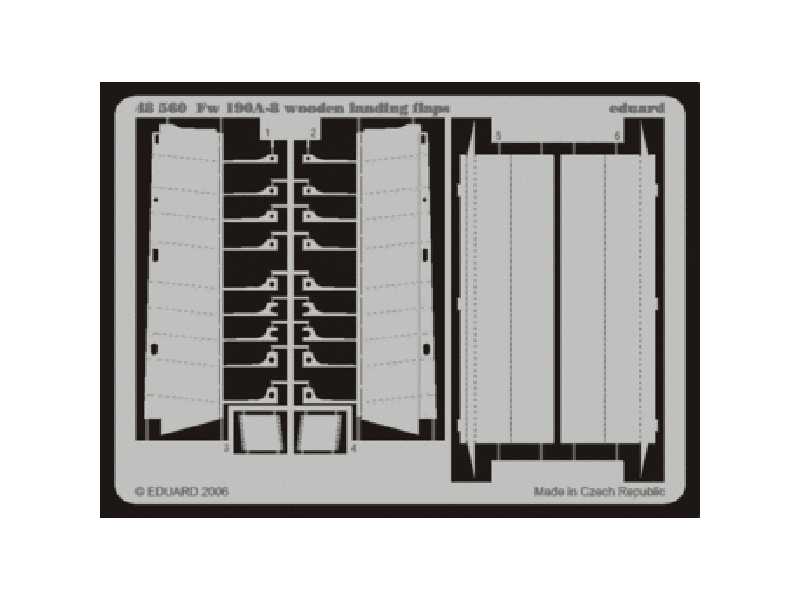 Fw 190A/ F wooden landing flaps 1/48 - Eduard - blaszki - zdjęcie 1 Fw 190A/ F wooden landing flaps 1/48 - Eduard - blaszki - zdjęcie 1