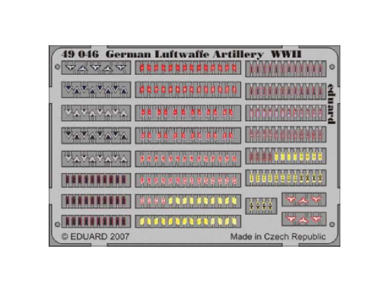 German Luftwaffe Artilery WWII 1/48 - blaszki - zdjęcie 1 German Luftwaffe Artilery WWII 1/48 - blaszki - zdjęcie 1