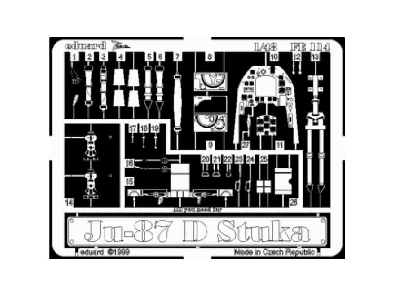 Ju 87D Stuka 1/48 - Hasegawa - blaszki - zdjęcie 1 Ju 87D Stuka 1/48 - Hasegawa - blaszki - zdjęcie 1