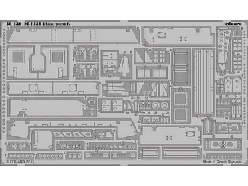  M-1131 blast panels 1/35 - Trumpeter - blaszki - zdjęcie 1