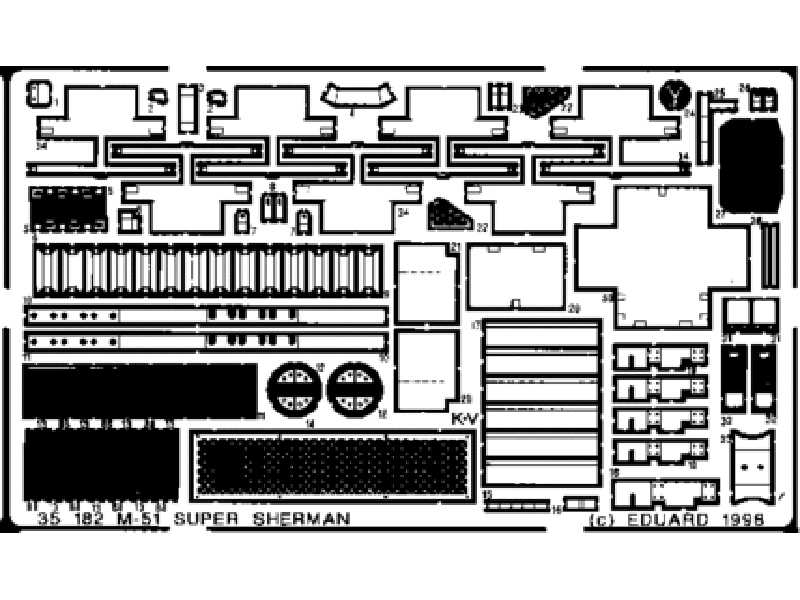  M-51 Super Sherman 1/35 - Academy Minicraft - blaszki - zdjęcie 1