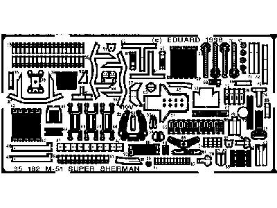  M-51 Super Sherman 1/35 - Academy Minicraft - blaszki - zdjęcie 3