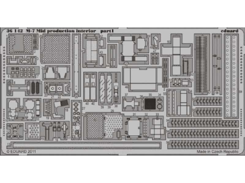 M-7 Mid production interior 1/35 - Dragon - blaszki - zdjęcie 1 M-7 Mid production interior 1/35 - Dragon - blaszki - zdjęcie 1