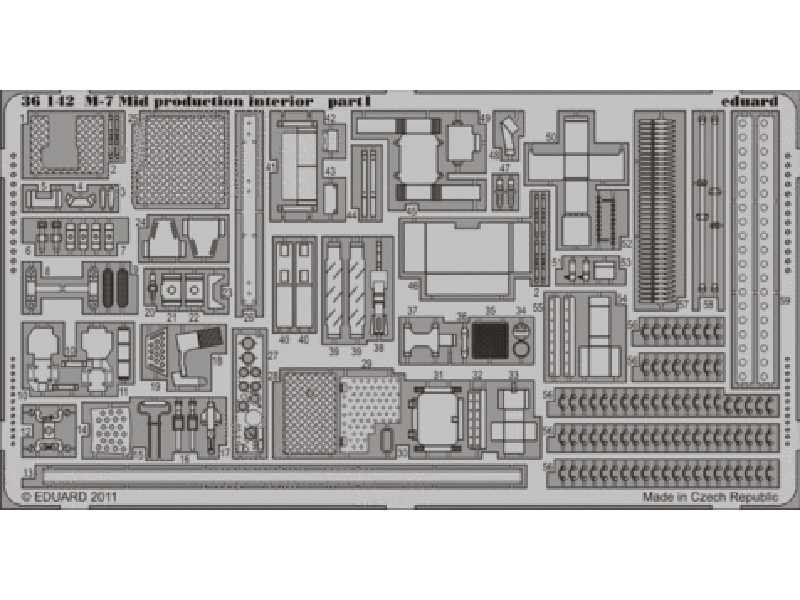  M-7 Mid production interior 1/35 - Dragon - blaszki - zdjęcie 1