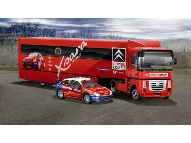 Ciąnik Citroen Xsara WRC z naczepą Citroen WRC 2004 - zdjęcie 1 Ciąnik Citroen Xsara WRC z naczepą Citroen WRC 2004 - zdjęcie 1