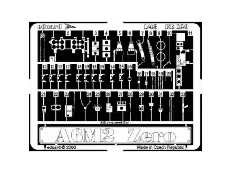 A6M2 Zero 1/48 - Hasegawa - blaszki - zdjęcie 1 A6M2 Zero 1/48 - Hasegawa - blaszki - zdjęcie 1