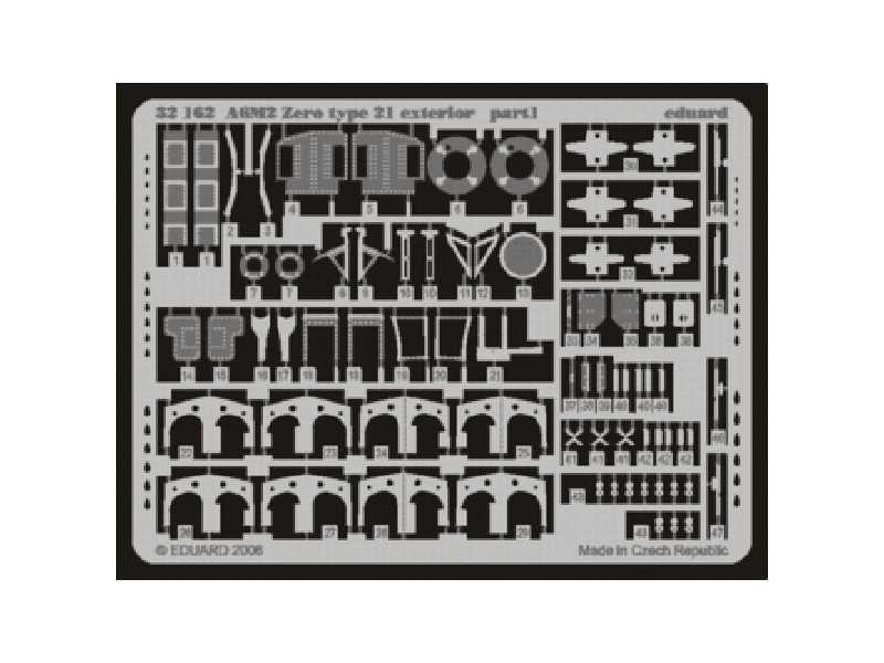 A6M2 Zero type 21 exterior 1/32 - Tamiya - blaszki - zdjęcie 1 A6M2 Zero type 21 exterior 1/32 - Tamiya - blaszki - zdjęcie 1