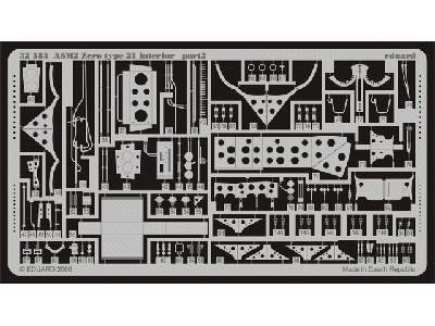  A6M2 Zero type 21 interior 1/32 - Tamiya - blaszki - zdjęcie 3