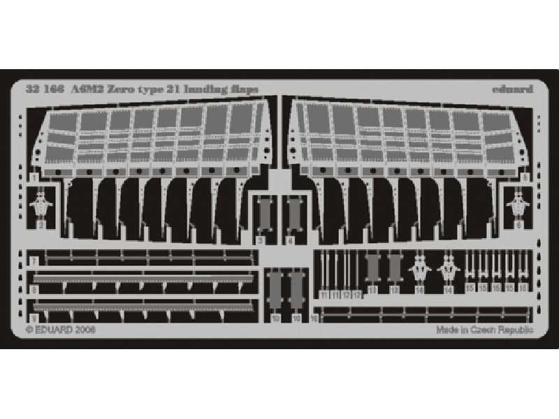 A6M2 Zero type 21 landing flaps 1/32 - Tamiya - blaszki - zdjęcie 1 A6M2 Zero type 21 landing flaps 1/32 - Tamiya - blaszki - zdjęcie 1