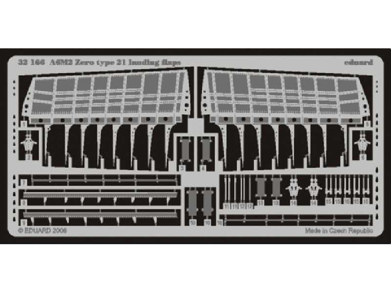  A6M2 Zero type 21 landing flaps 1/32 - Tamiya - blaszki - zdjęcie 1