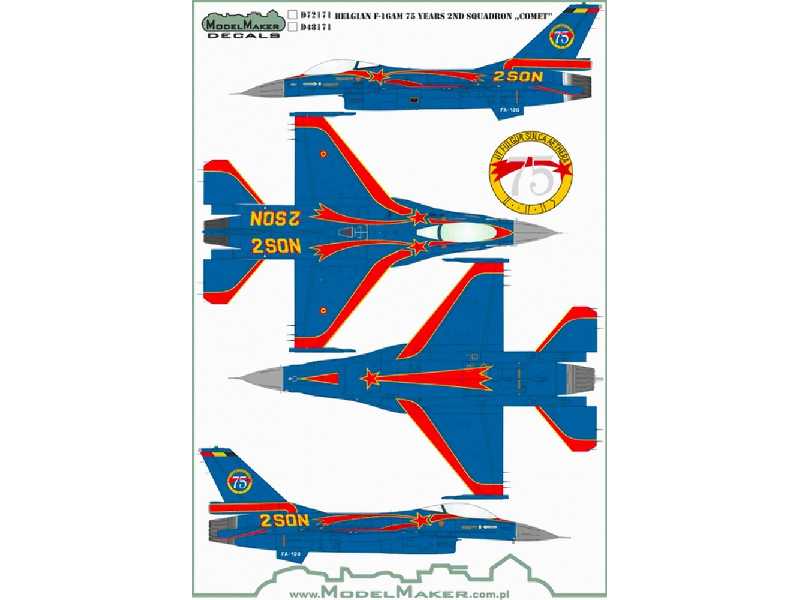 Belgian F-16am 75 Years 2nd Squadron Comet - zdjęcie 1 Belgian F-16am 75 Years 2nd Squadron Comet - zdjęcie 1