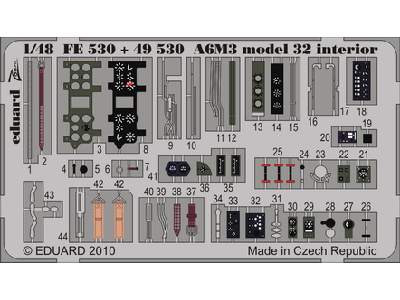  A6M3 model 32 interior S. A. 1/48 - Tamiya - blaszki - zdjęcie 1