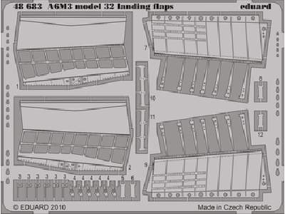  A6M3 model 32 landing flaps 1/48 - Tamiya - blaszki - zdjęcie 1