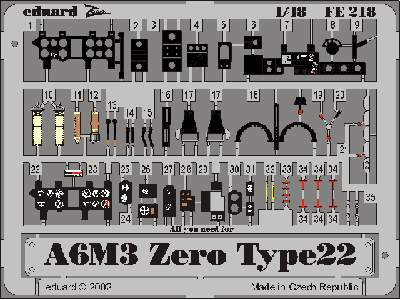  A6M3 Zero type 22 1/48 - Hasegawa - blaszki - zdjęcie 4