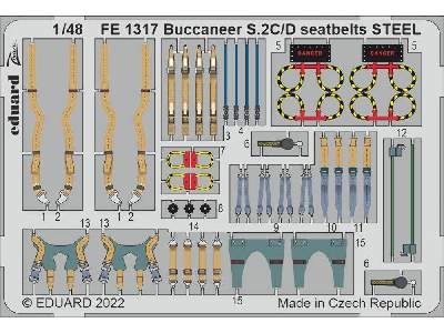 Buccaneer S.2C/ D seatbelts STEEL 1/48 - AIRFIX - zdjęcie 1