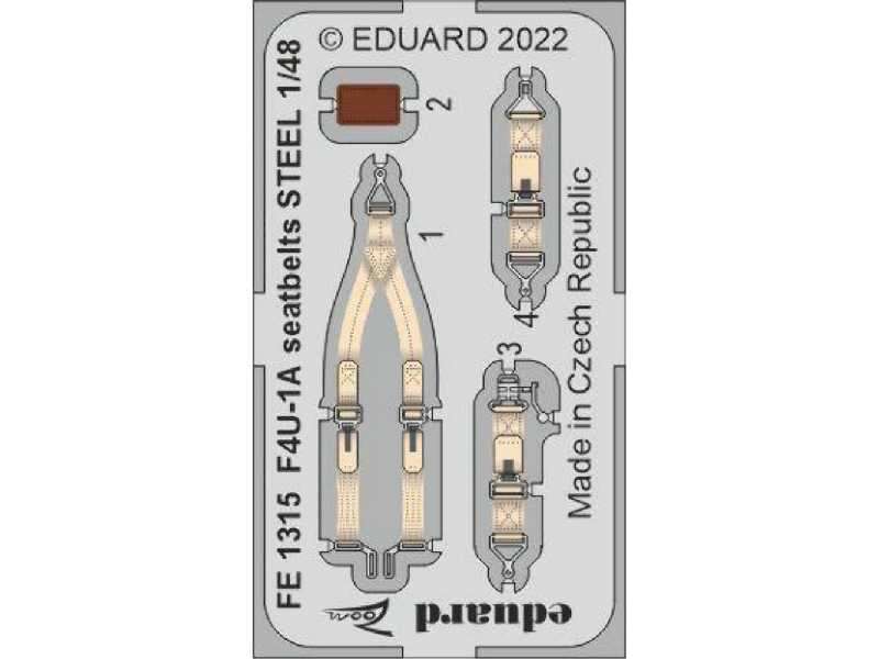 F4U-1A seatbelts STEEL 1/48 - HOBBY BOSS - zdjęcie 1 F4U-1A seatbelts STEEL 1/48 - HOBBY BOSS - zdjęcie 1