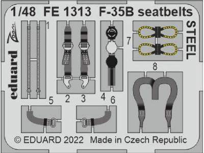 F-35B seatbelts STEEL 1/48 - ITALERI - zdjęcie 1