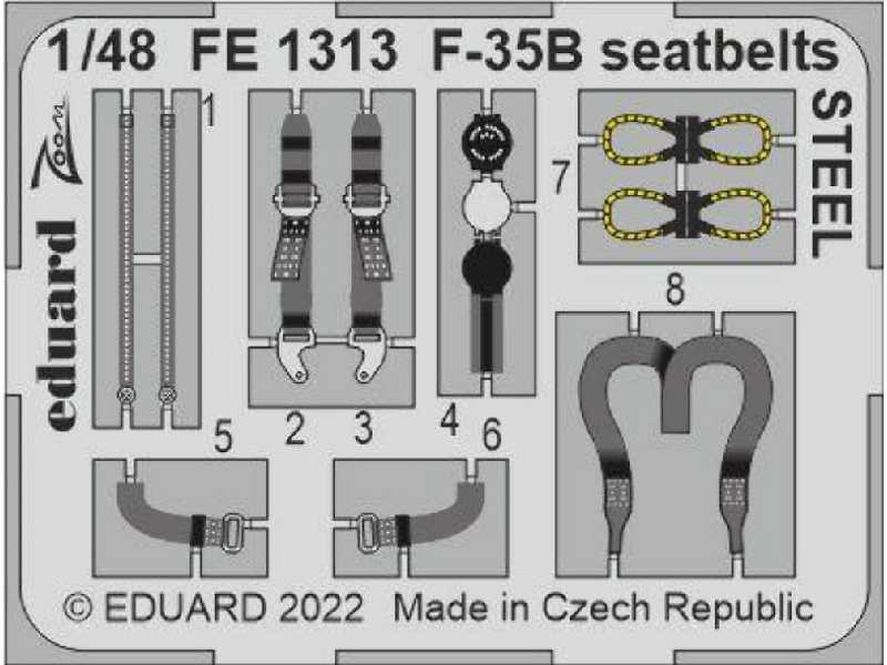 F-35B seatbelts STEEL 1/48 - ITALERI - zdjęcie 1 F-35B seatbelts STEEL 1/48 - ITALERI - zdjęcie 1