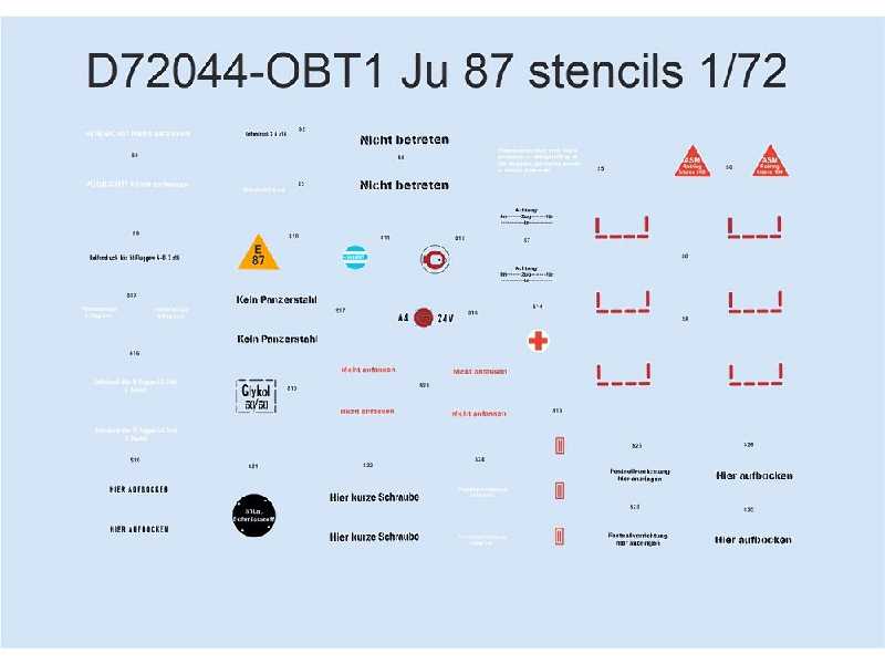 Ju 87 stencils 1/72 - zdjęcie 1