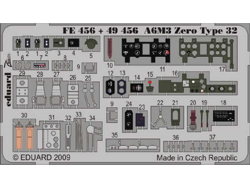 A6M3 Zero Type 32 S. A. 1/48 - Hasegawa - blaszki - zdjęcie 1 A6M3 Zero Type 32 S. A. 1/48 - Hasegawa - blaszki - zdjęcie 1