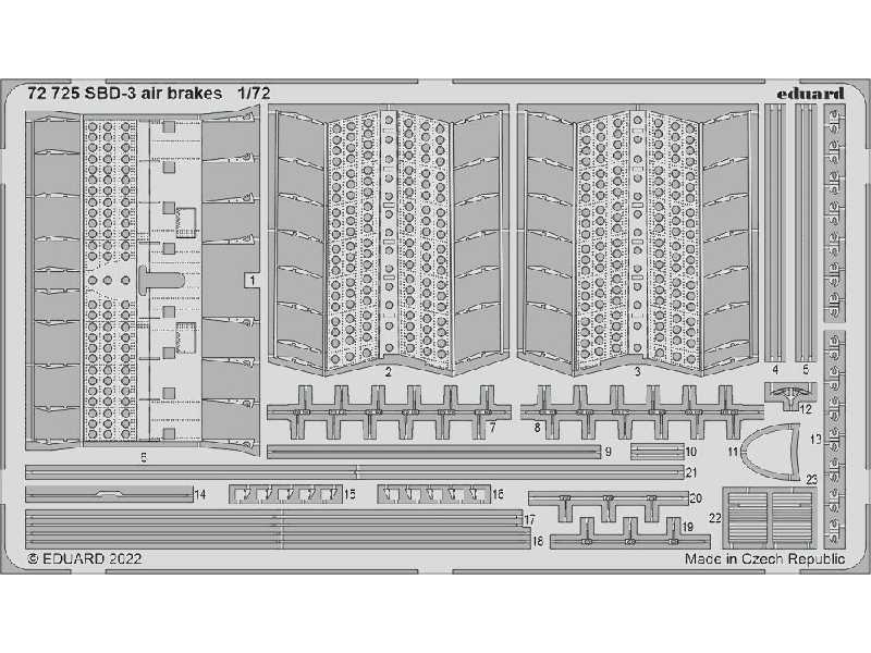 SBD-3 air brakes 1/72 - FLYHAWK - zdjęcie 1