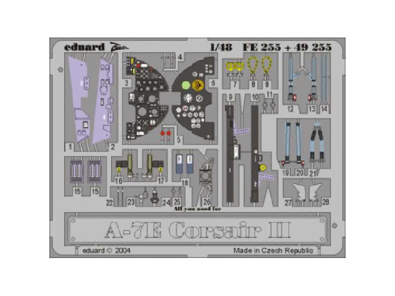  A-7E 1/48 - Hasegawa - blaszki - zdjęcie 1
