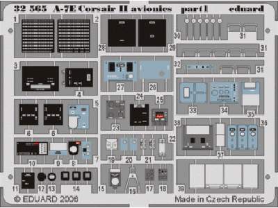  A-7E avionics 1/32 - Trumpeter - blaszki - zdjęcie 1