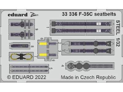 F-35C seatbelts STEEL 1/32 - TRUMPETER - zdjęcie 1