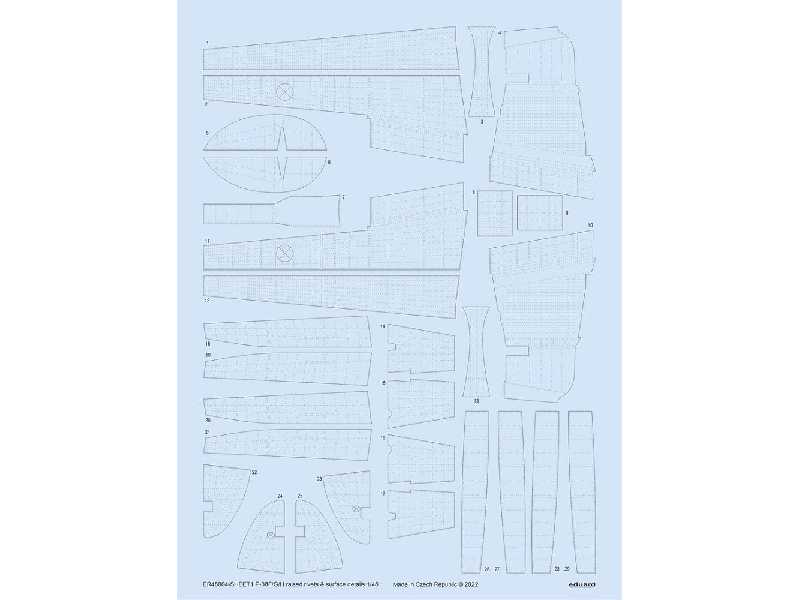 P-38F/ G/H raised rivets & surface details 1/48 - Tamiya - zdjęcie 1